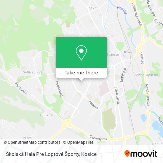 Školská Hala Pre Loptové Športy map