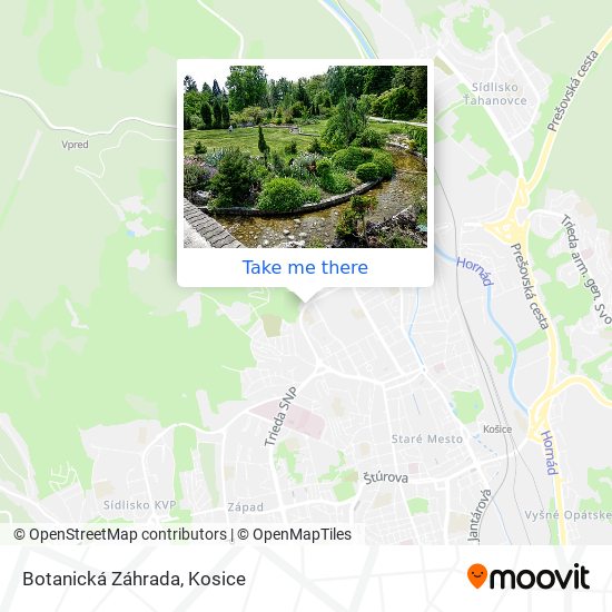 Botanická Záhrada map