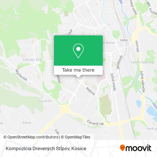 Kompozícia Drevených Stĺpov map