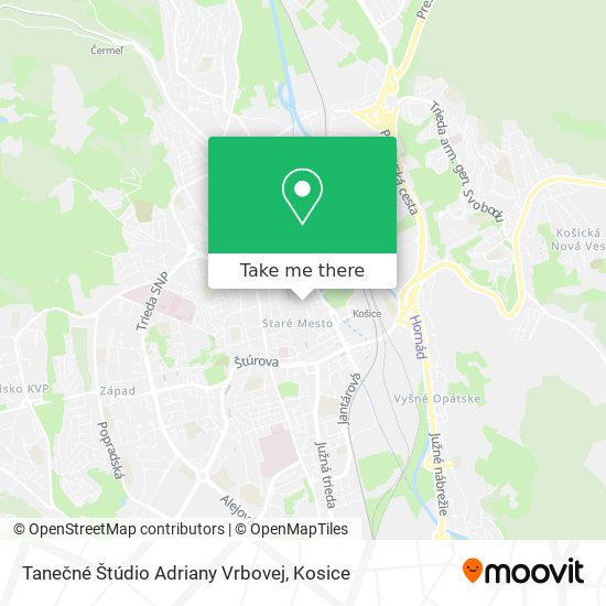 Tanečné Štúdio Adriany Vrbovej map