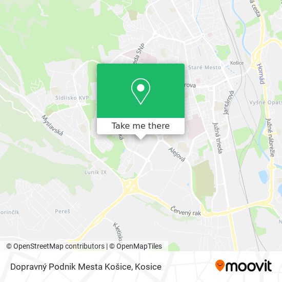 Dopravný Podnik Mesta Košice map