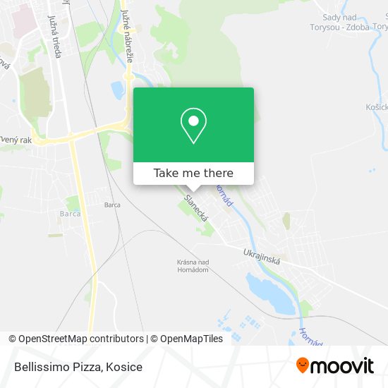 Bellissimo Pizza map