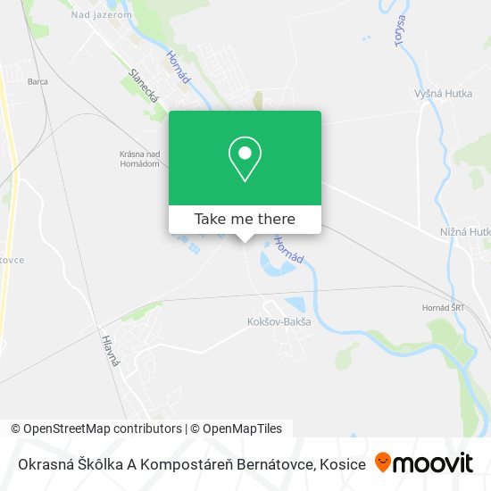 Okrasná Škôlka A Kompostáreň Bernátovce map