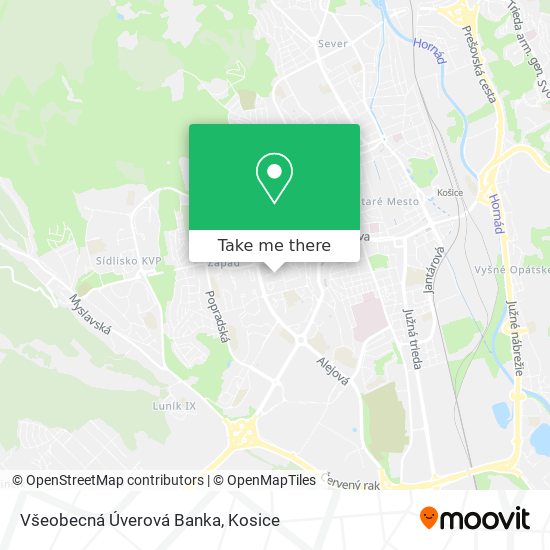 Všeobecná Úverová Banka map