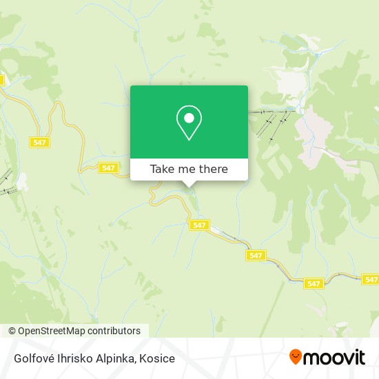 Golfové Ihrisko Alpinka map