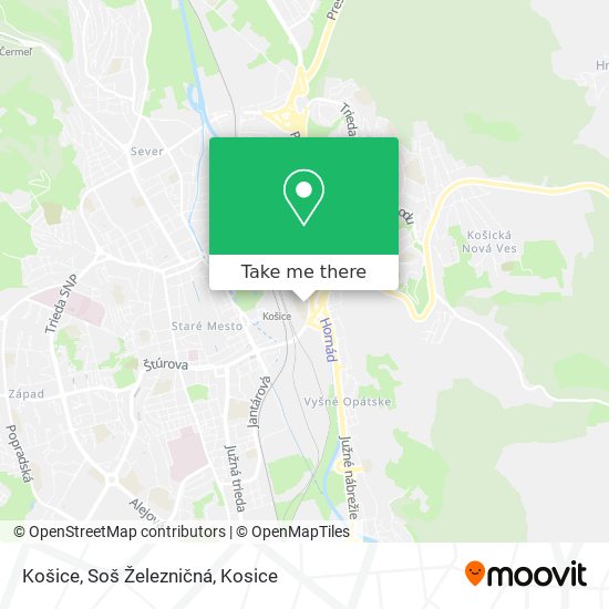 Košice, Soš Železničná map