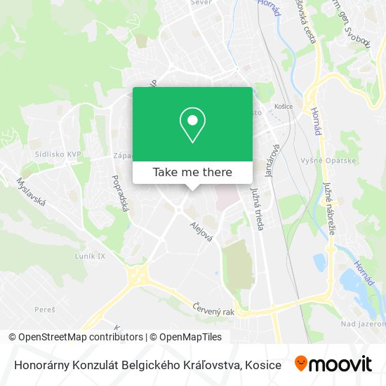 Honorárny Konzulát Belgického Kráľovstva map