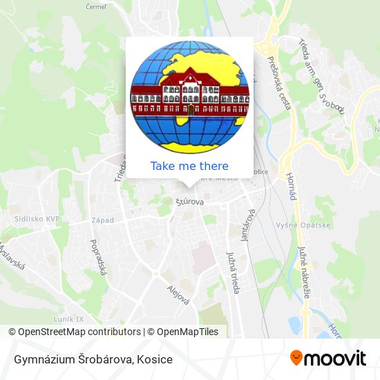 Gymnázium Šrobárova map