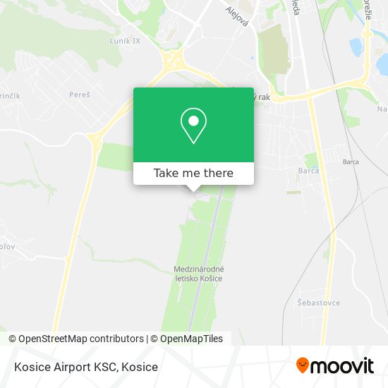 Kosice Airport KSC map