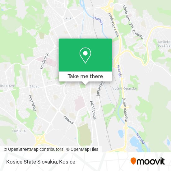 Kosice State Slovakia map