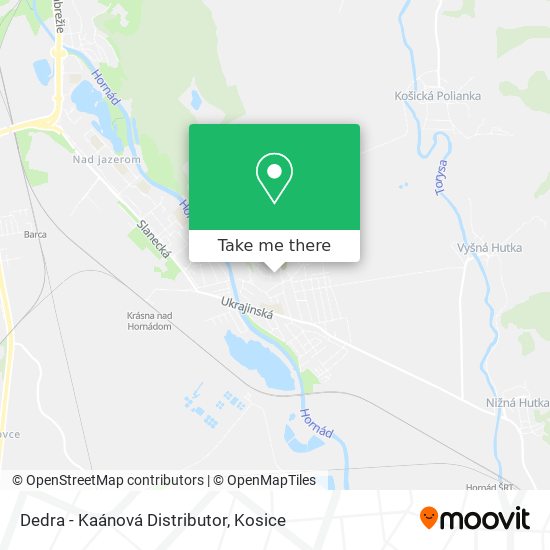 Dedra - Kaánová Distributor map