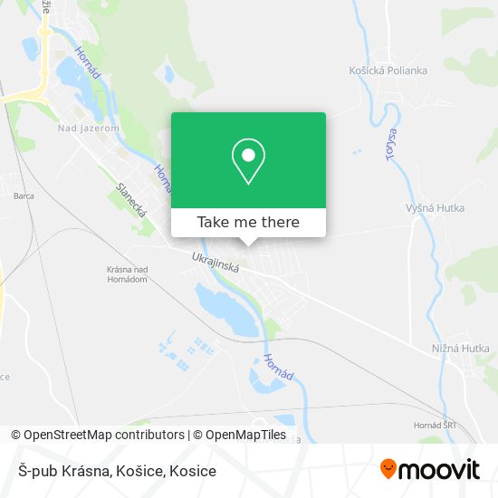 Š-pub Krásna, Košice map