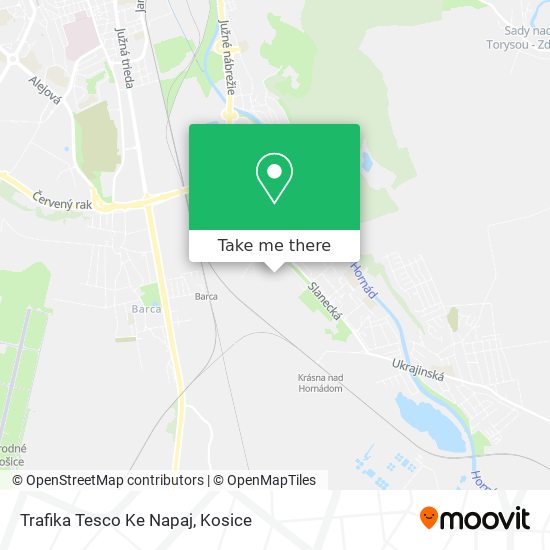 Trafika Tesco Ke Napaj map