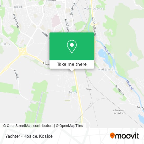 Yachter - Kosice map