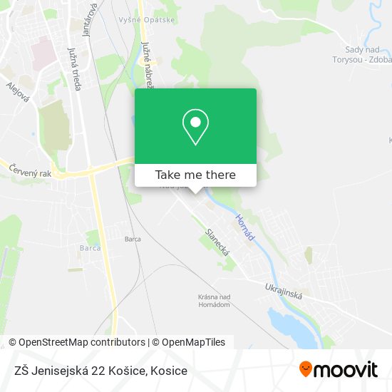 ZŠ Jenisejská 22 Košice map