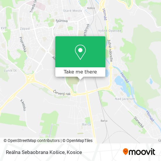 Reálna Sebaobrana Košice map