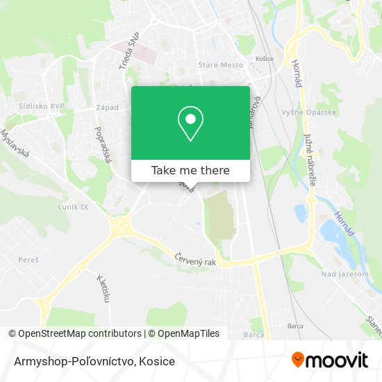 Armyshop-Poľovníctvo map