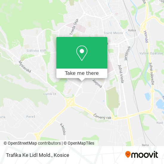 Trafika Ke Lidl Mold. map