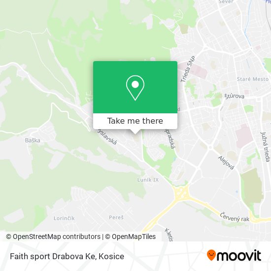 Faith sport Drabova Ke map