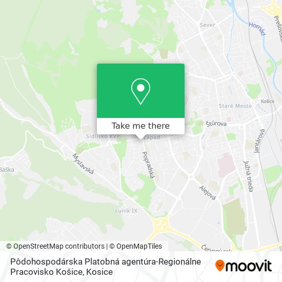 Pôdohospodárska Platobná agentúra-Regionálne Pracovisko Košice map