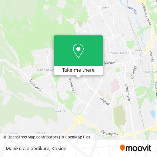 Manikúra a pedikúra map