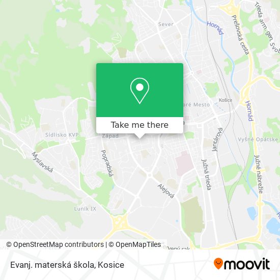 Evanj. materská škola map