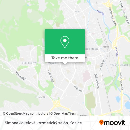 Simona Jokeľová-kozmetický salón map