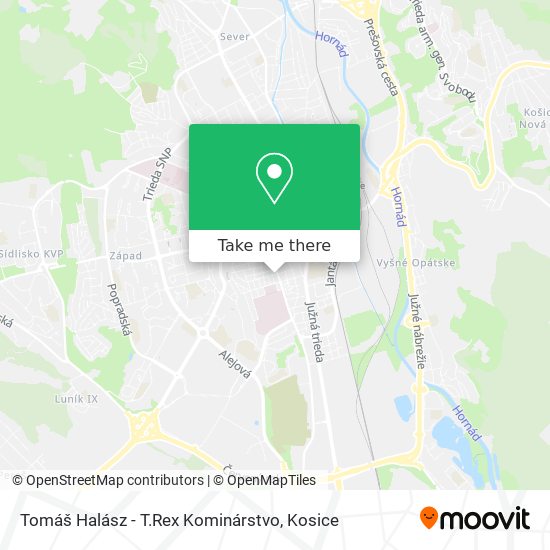 Tomáš Halász - T.Rex Kominárstvo map