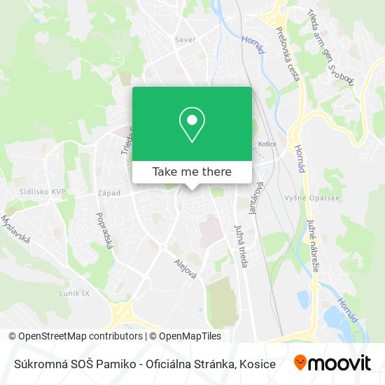 Súkromná SOŠ Pamiko - Oficiálna Stránka map