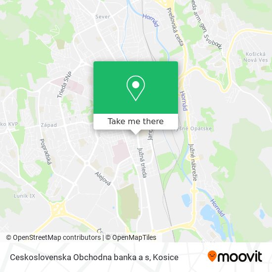 Ceskoslovenska Obchodna banka a s map