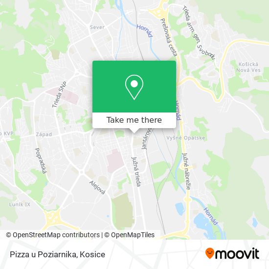 Pizza u Poziarnika map