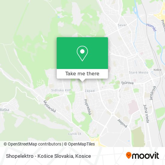 Shopelektro - Košice Slovakia map