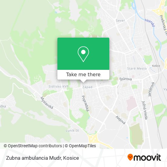 Zubna ambulancia Mudr map