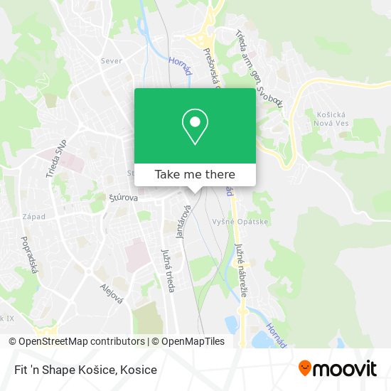 Fit 'n Shape Košice map