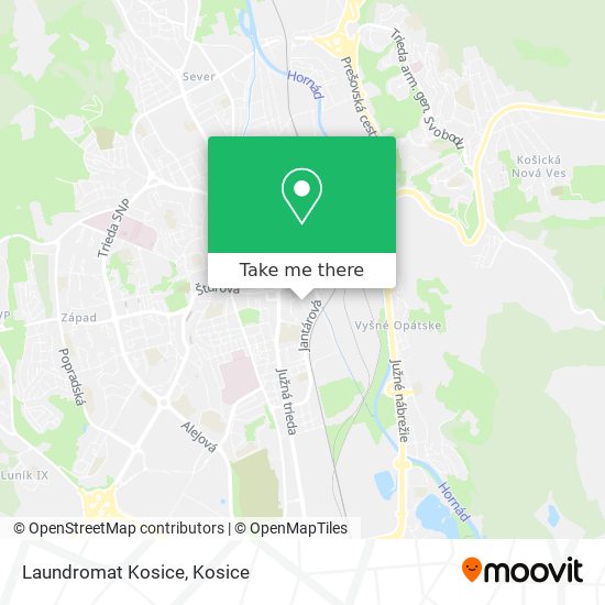 Laundromat Kosice map