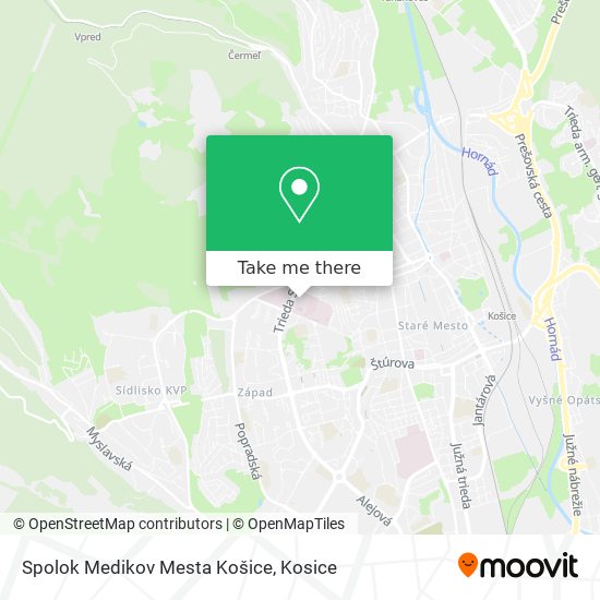 Spolok Medikov Mesta Košice map