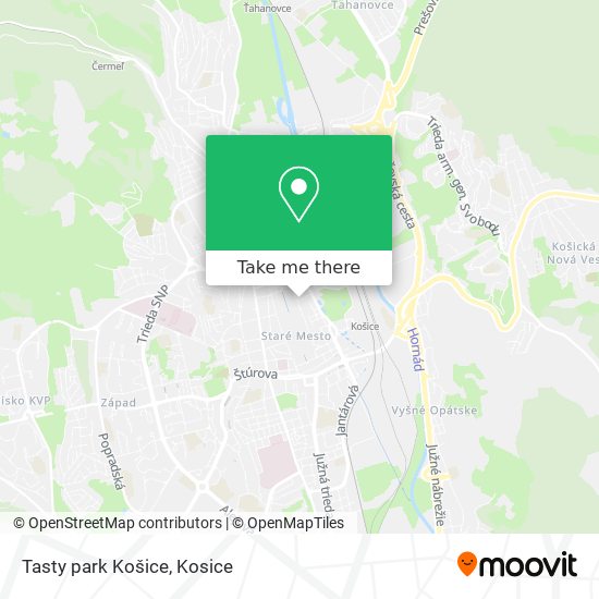 Tasty park Košice map