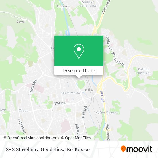 SPŠ Stavebná a Geodetická Ke map