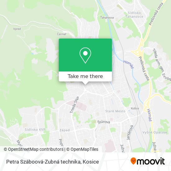 Petra Száboová-Zubná technika map