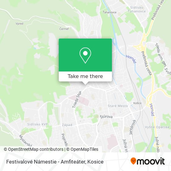 Festivalové Námestie - Amfiteáter map