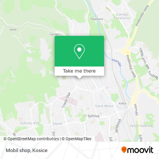 Mobil shop map