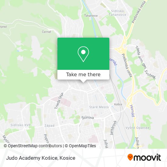 Judo Academy Košice map