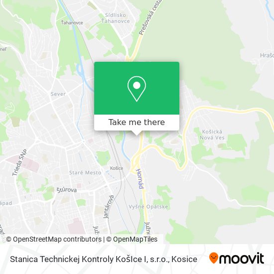 Stanica Technickej Kontroly KošIce I, s.r.o. map