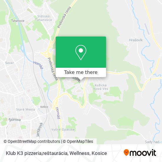 Klub K3 pizzeria,reštaurácia, Wellness map