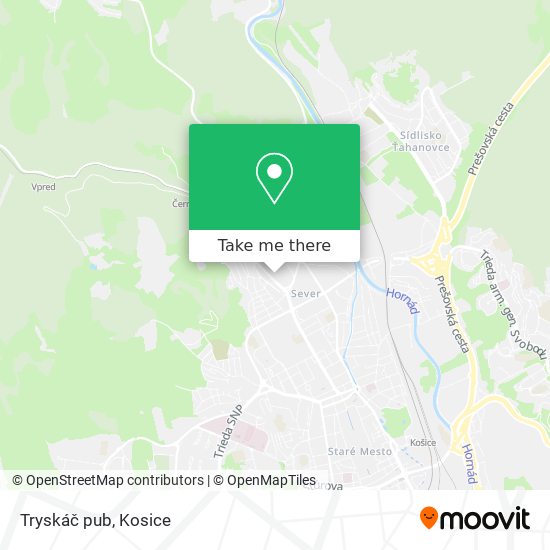 Tryskáč pub map