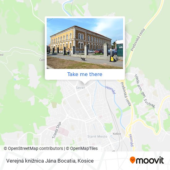 Verejná knižnica Jána Bocatia map