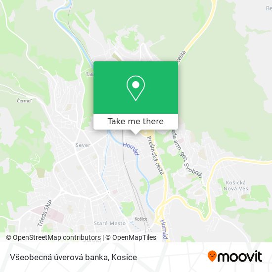 Všeobecná úverová banka map