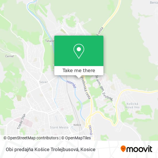 Obi predajňa Košice Trolejbusová map