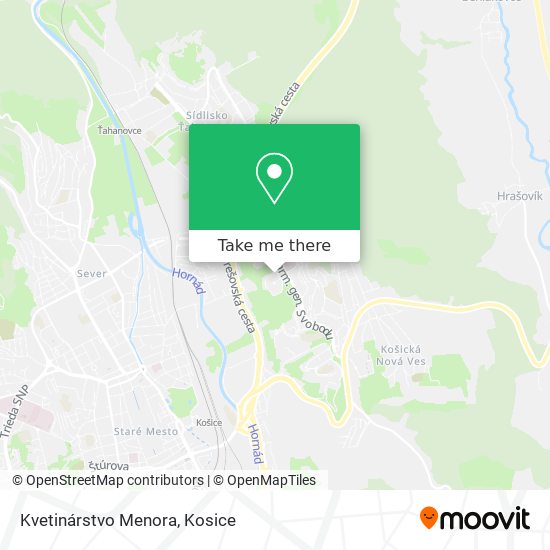 Kvetinárstvo Menora map