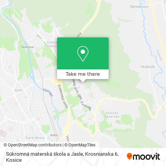 Súkromná materská škola a Jasle, Krosnianska 6 map